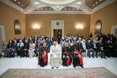 Audience of Religions for Peace's leaders with Pope Francis in 2017, Vatican City.