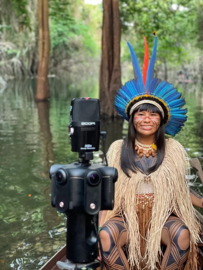 A video production image from the Amazon region in Brazil